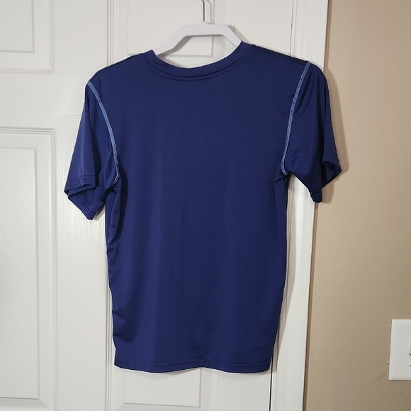 Black Bead Blue Short Sleeve Tee with Textured Fabric - Picture 2 of 7
